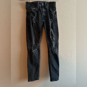 America Eagle black cut jeans